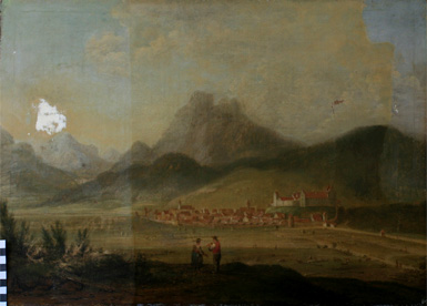Gemälde von Manskirsch während der Firnisabnahme