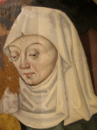 Mittelalterliches niederländisches Tafelgemälde der Heiligen Anna